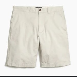 J Crew Factory Grammercy khaki stone flat front Shorts Sz 31 9 inseam NWT